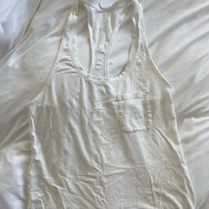 White lululemon workout top. size 2. racerback tank.